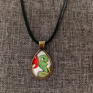 Richard Scarry turtle book page necklace